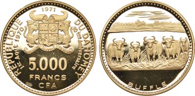 Лот №698, Дагомея. 5000 франков 1971 года.