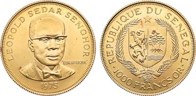 Лот №702, Сенегал. 1000 франков 1975 года.