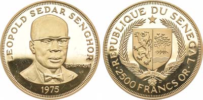 Лот №703, Сенегал. 2500 франков 1975 года.