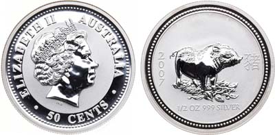 Лот №11,  Австралия. Королева Елизавета II. 50 центов 2007 года. Серия 