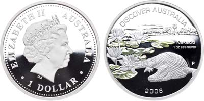 Лот №12,  Австралия. Королева Елизавета II. 1 доллар 2008 года. Серия 
