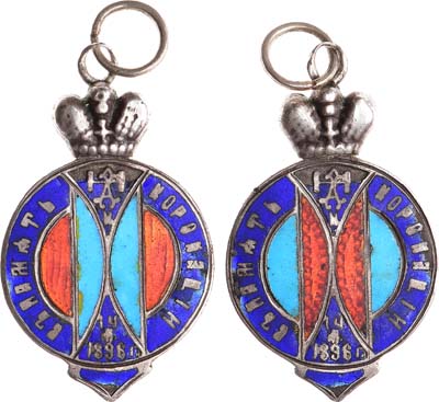 Лот №1073, Жетон 1896 года. В память коронации Императора Николая II и Императрицы Александры Федоровны, 14 мая 1896 г.