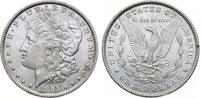 Лот №322,  США. 1 доллар 1885 года.