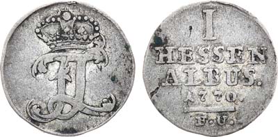 Лот №211,  Священная Римская империя. Ландграфство Гессен-Кассель. Ландграф Фридрих II. Альбус 1770 года (F.U.).