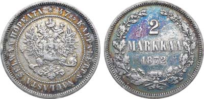 Лот №728, 2 марки 1872 года. S.