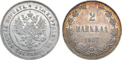 Лот №804, 2 марки 1907 года. L.