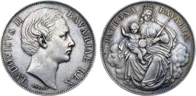 Лот №219,  Германия. Королевство Бавария. Король Людвиг II. 