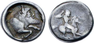 Лот №2,  Древняя Греция. Сицилия. Город Гела. Дидрахма. 490-475 годы до н.э.