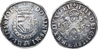 Лот №312,  Испанские Нидерланды. Герцогство Гелдерн. Король Филипп II. Бургундский даальдер 1567 года.