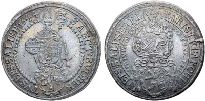 Лот №365,  Священная Римская империя. Австрия. Архиепископство Зальцбург. Архиепископ Парис фон Лодрон. Талер 1644 года.