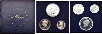 Лот №373,  США. Набор из 3 монет 1976 года. 200 лет независимости Америки.