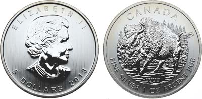 Лот №49,  Канада. Королева Елизавета II. 5 долларов 2013 года. Серия 