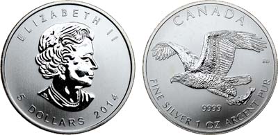 Лот №50,  Канада. Королева Елизавета II. 5 долларов 2014 года. Серия 