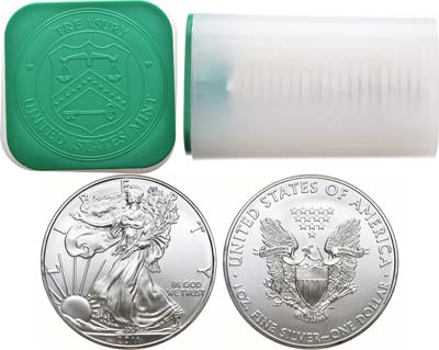 Лот №86,  США. Сборный лот из 20 монет по 1 доллару 2011 года. Шагающая свобода.
