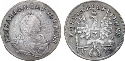 Лот №385, 3 гроша 1760 года.