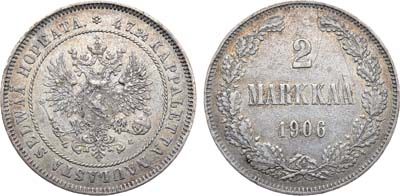 Лот №830, 2 марки 1906 года. L.