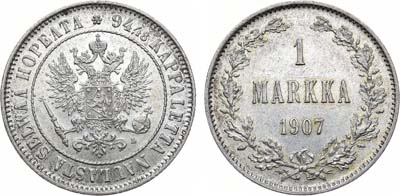 Лот №1254, 1 марка 1907 года. L.