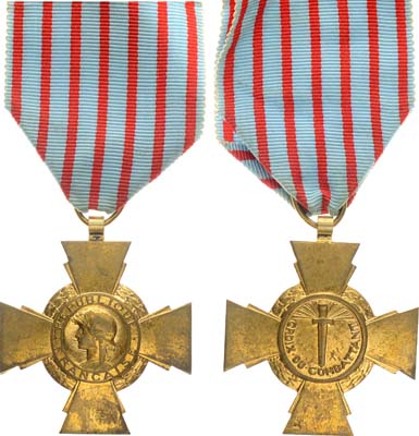 Лот №477,  Франция. Военный Крест или Крест Бойца (Croix du combattant).