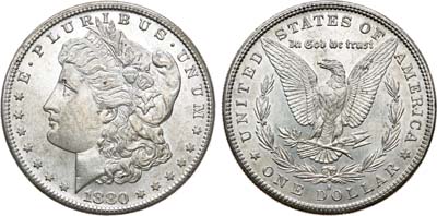 Лот №332,  США. 1 доллар 1880 года. MORGAN DOLLAR.