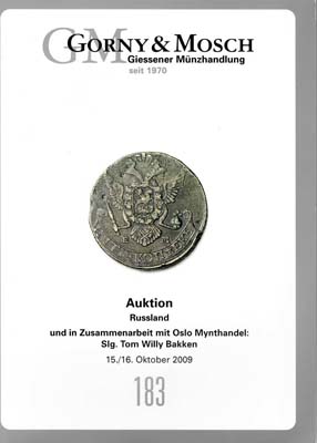 Лот №2134,  Gorny&Mosch. Каталог аукциона №183. Совместно с аукционом Oslo Mynthandel. Продажа коллекции Тома Вилли Баккена.