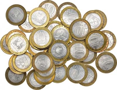 Лот №1354, Сборный лот из 45 монет.