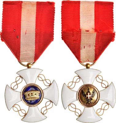 Лот №214,  Королевство Италия и Савойский дом. Знак ордена Короны Италии (1868-1946 гг).
