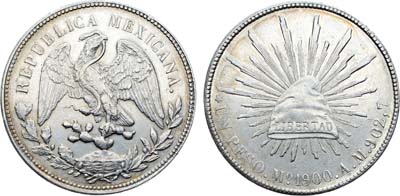 Лот №232,  Мексика. 1 песо 1900 года.