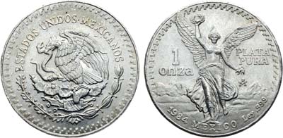 Лот №233,  Мексика. 1 унция 1984 года.