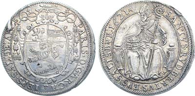 Лот №250,  Священная Римская империя. Австрия. Архиепископство Зальцбург. Архиепископ Парис фон Лодрон. Талер 1621 года.