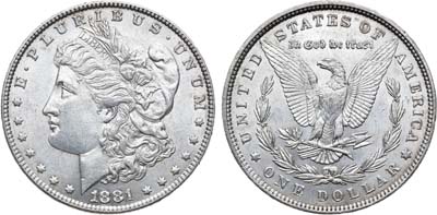 Лот №255,  США. 1 доллар 1881 года.