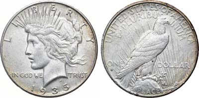 Лот №267,  США. 1 доллар 1935 года. Peace Dollar.