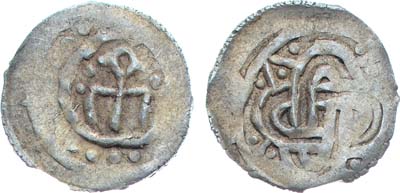 Лот №332,  Золотая Орда. г.Булгар. Дирхем XIII века. Трехногая тамга.