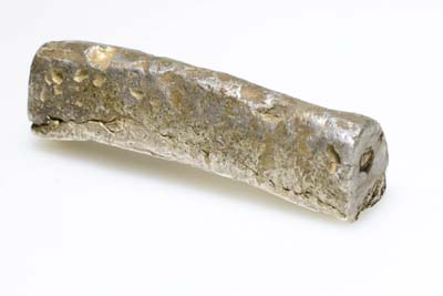 Лот №342,  Платежный слиток. Полтина Новгородского типа XIV в с тремя клеймами.