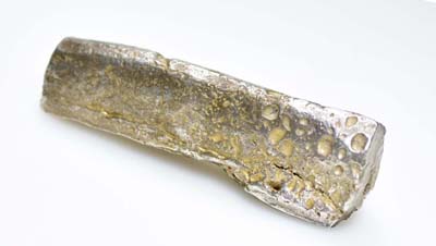 Лот №344,  Платежный слиток. Полтина Новгородского типа XIV в с двумя клеймами.