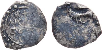 Лот №348,  Великое Княжество Московское. Коломна. Великий Князь Василий Дмитриевич. Денга 1412-1420 гг.