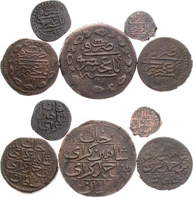 Лот №574, Сборный лот из 5 монет Крымского ханства. Хан Шахин-Гирей..
