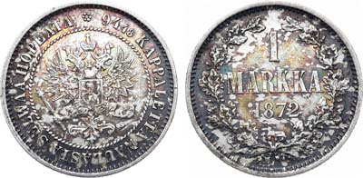 Лот №901, 1 марка 1872 года. S.