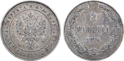 Лот №905, 2 марки 1874 года. S.