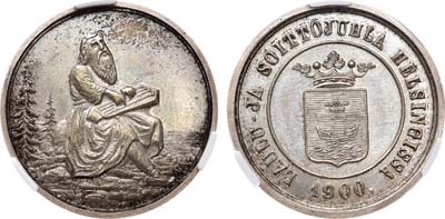 Лот №1329, Жетон 1900 года. Музыкальный фестиваль в Гельсингфорсе. В слабе CPRC SP 65.