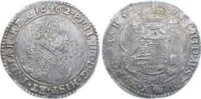 Лот №222,  Испанские Нидерланды. Бельгия (Фландрия). Филипп IV Испанский. Дукатон 1662 года.