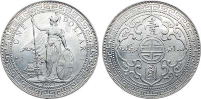 Лот №240,  Великобритания. Королева Виктория. Торговый доллар 1897 года.