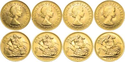 Лот №245,  Великобритания. Сборный лот из 4 монет.