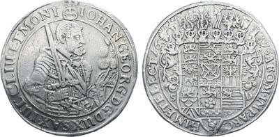 Лот №253,  Германия. Курфюршество Саксония (Альбертинская линия). Курфюрст Иоганн Георг I. Талер 1639 года.