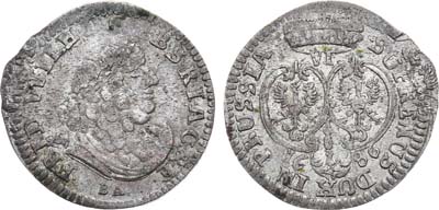 Лот №258,  Германия. Курфюршество Бранденбург-Пруссия. Курфюрст Фридрих Вильгельм I. 6 грошей 1686 года. ВА.