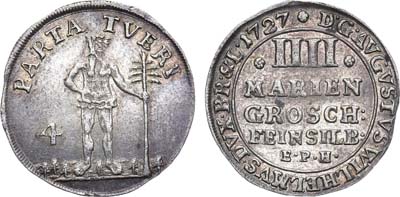 Лот №260,  Германия. Княжество Брауншвейг-Вольфенбюттель. 4 мариенгроша 1727 года.