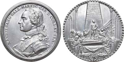 Лот №261,  Германия. Саксония. Медаль 1750 года на смерть Морица Саксонского.