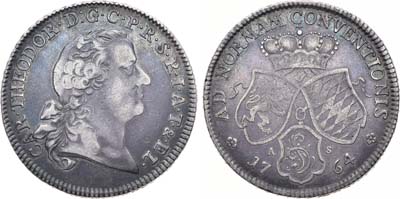 Лот №265,  Германия. Курфюршество Пфальц. Курфюрст Карл Теодор. Талер 1764 года.