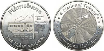 Лот №394,  Норвегия. Токен (жетон). Фломская дорога.