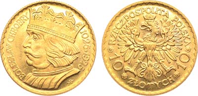 Лот №403,  Польша. Вторая республика. 10 злотых 1925 года. Король Болеслав I Храбрый.
