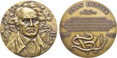 Лот №413,  Португалия. Медаль. Джон Хантер.